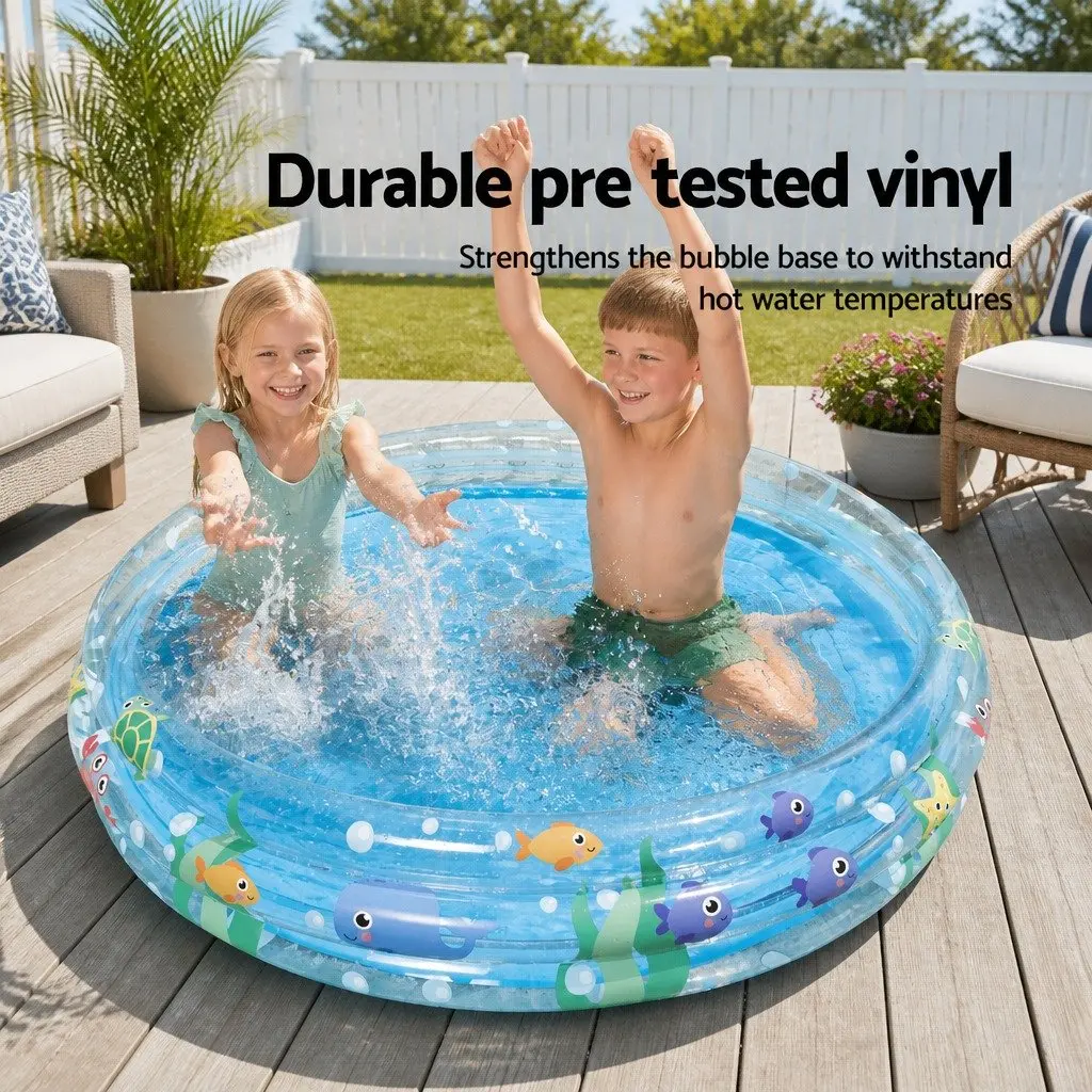 Inflatable Above Ground Swimming Pool Round Family Kids Play Backyard Water Fun