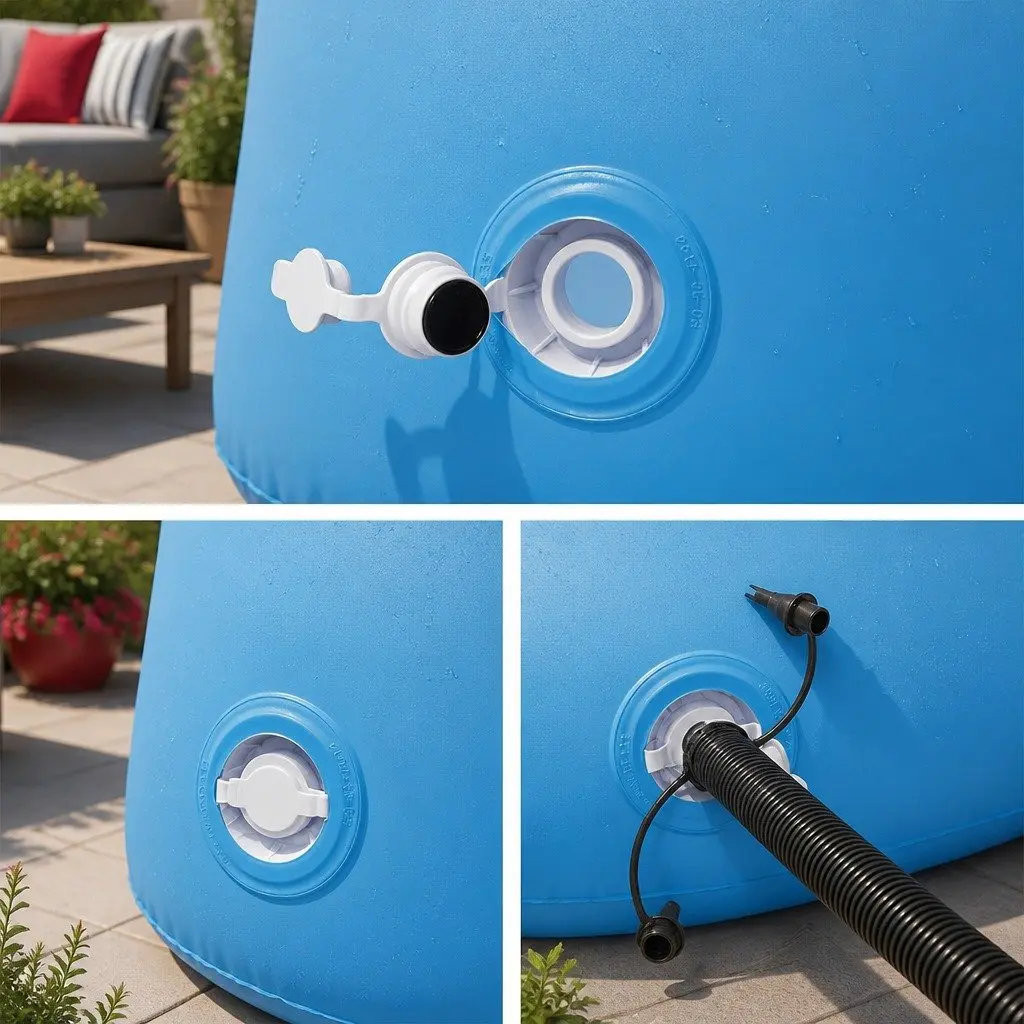 Inflatable Kids Swimming Pool 262x157x46cm Durable Vinyl Construction Backyard Water Play