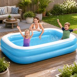 Enhance Your Outdoor Space with Inflatable Kids Pool 262x175x51cm