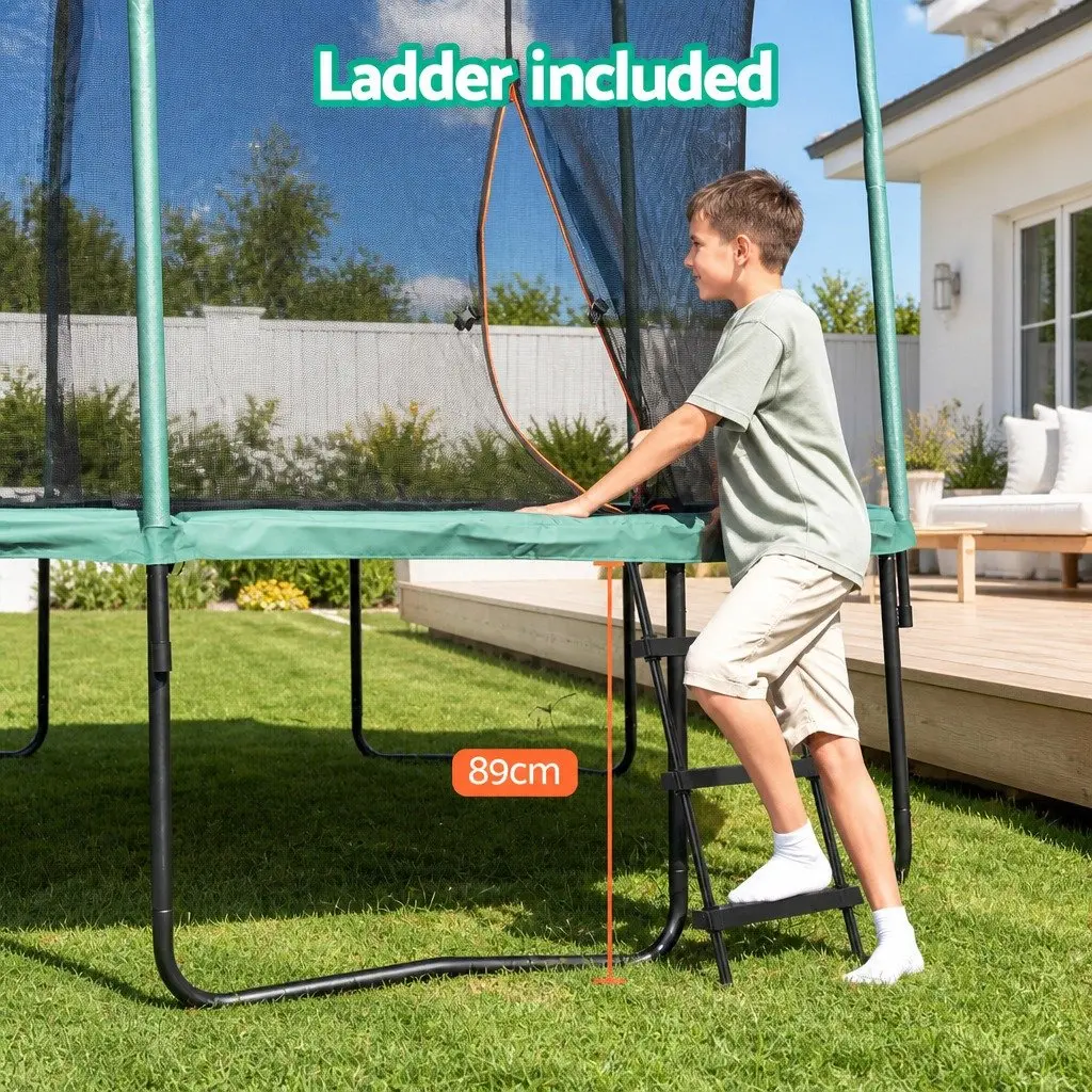 14ft Trampoline with Safety Net Enclosure Outdoor Jumping Mat for Kids