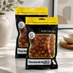 Dog Treat Chicken Meat Balls 180g x 2pk Soft Chewy Training Rewards All Breeds