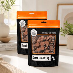 Natural Carob Buttons Dog Chews 1kg x 2 Pack