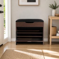 Stylish 3-Tier Shoe Storage Bench for Your Hallway