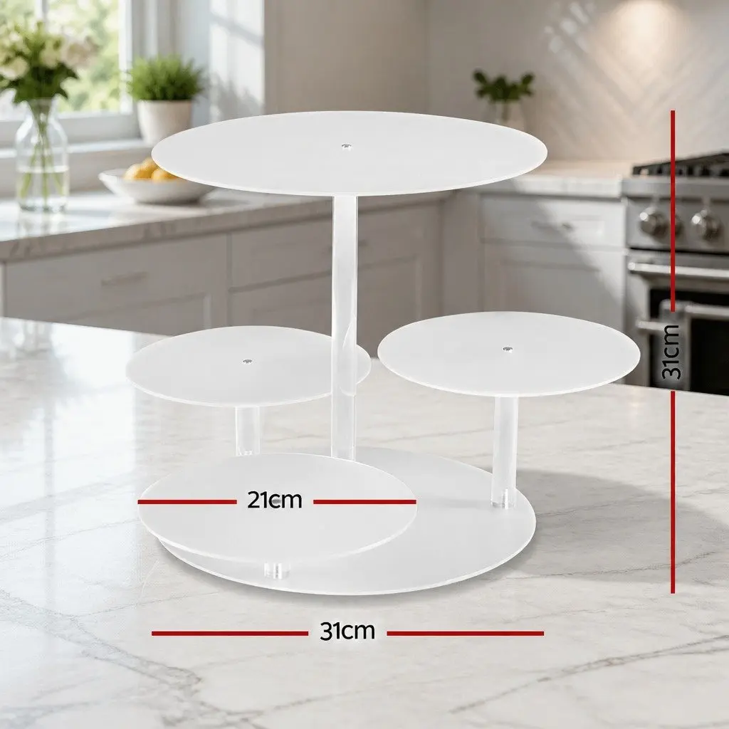 5 Tier Cake Stand Round Clear Acrylic Display Detachable Layers