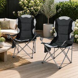 Enhance Your Outdoor Experience with Grey Camping Chairs, 2 Pack