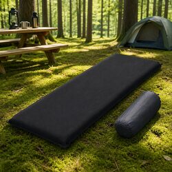 Self Inflating Mattress Camping Sleeping Mat Air Bed Pad Single 187x66cm Black