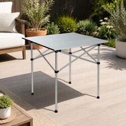 Folding Camping Table 70CM Roll Up Portable Outdoor Picnic BBQ Aluminium Desk