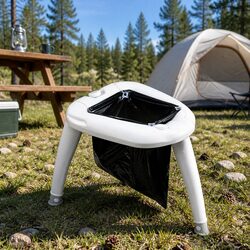 Enhance Your Outdoor Experience with This Folding Toilet