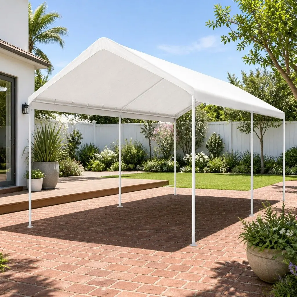 Carport Canopy 3x6m Heavy-Duty Steel Shelter Portable Outdoor Garage Shade