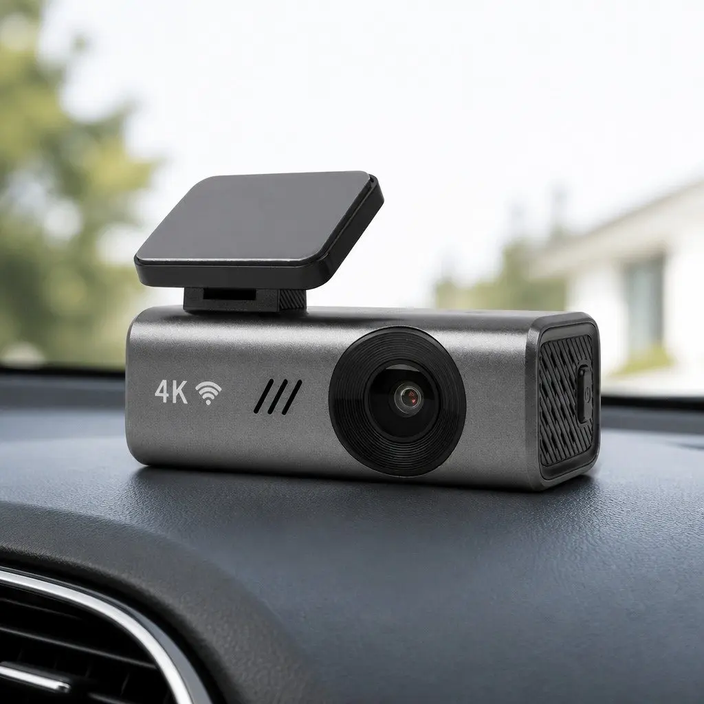 4K Dash Camera WiFi Voice Control Night Vision 170° Lens for Vehicles