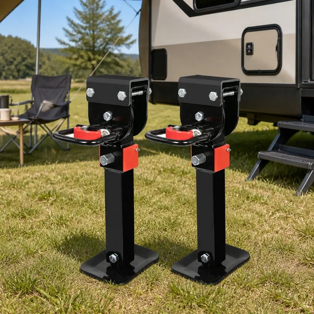 Caravan Stabiliser Legs 2X 410-545mm Height Adjustable Galvanised Steel Construction