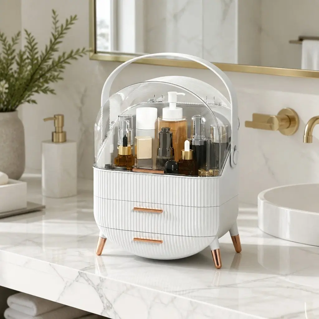 Makeup Organizer Portable Cosmetic Storage Box with Drawers