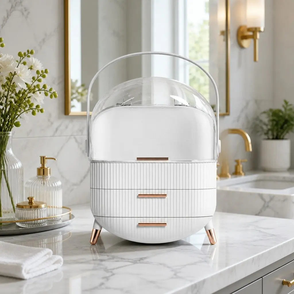 Makeup Organizer Portable Cosmetic Storage Box with Drawers
