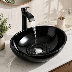 Elevate Your Bathroom with a Black Oval Sink