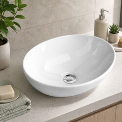 Stylish Oval Ceramic Vanity Sink for Modern Bathrooms