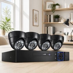 1080P 4CH DVR Security Camera System 4 Dome Cameras Indoor CCTV Surveillance Kit