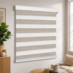 Zebra Roller Blind Blackout Curtains 150x210cm Light Filtering Double Layer