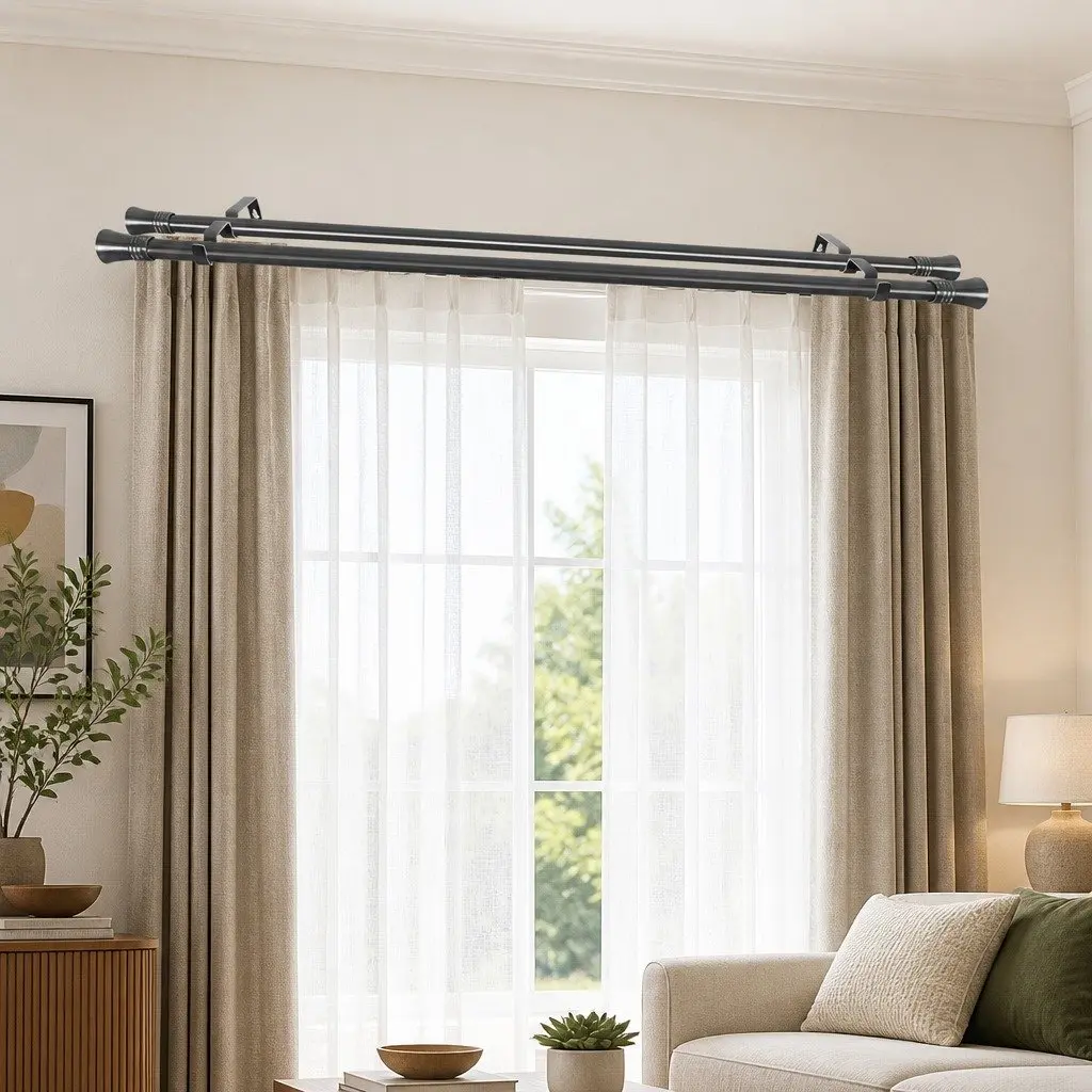 Double Curtain Rod Set
