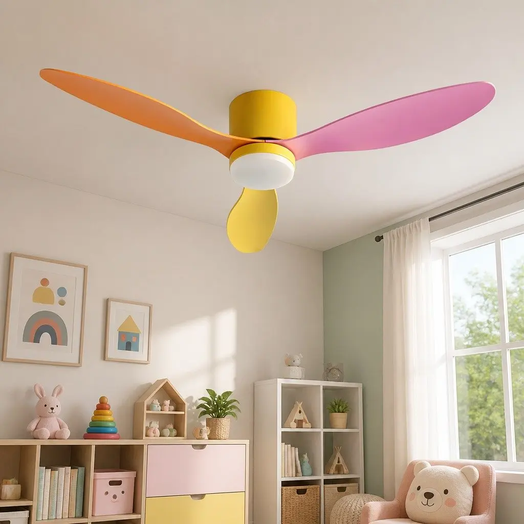 52 Inch Ceiling Fan DC Motor 3 Blade LED Light Remote Control Indoor Outdoor