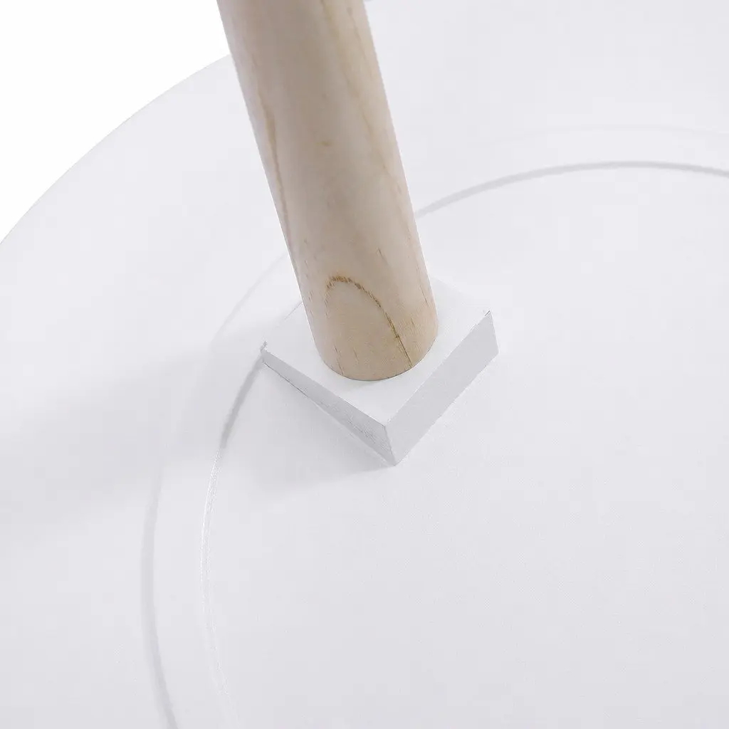 Side Table White Composite Wood Removable Legs Storage