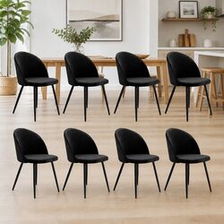 Elegant Black Dining Chairs Set of 8 for Stylish Spaces