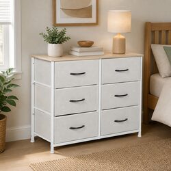 Stylish Beige Chest of Drawers for a Neat Space