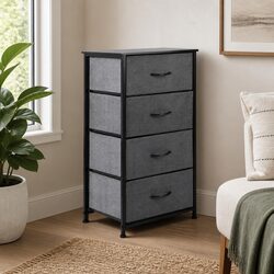 Stylish Dark Grey Tower Chest for Clutter-Free Living