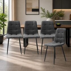 Enhance Your Dining Space with Velvet Grey Chairs