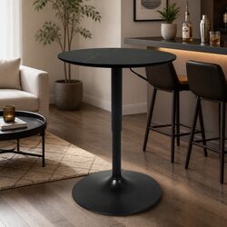 Enhance Your Space with an Adjustable Black Bar Table
