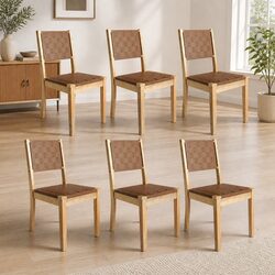 Transform Your Space with 6 Elegant Leatherette Dining Chairs