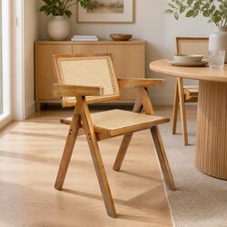 Enhance Your Space with a Natural Rattan Weave Dining Chair