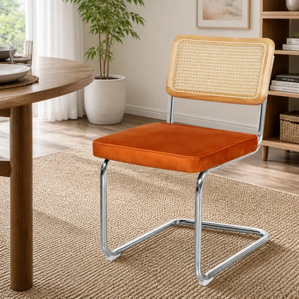 Velvet-Padded Dining Chairs