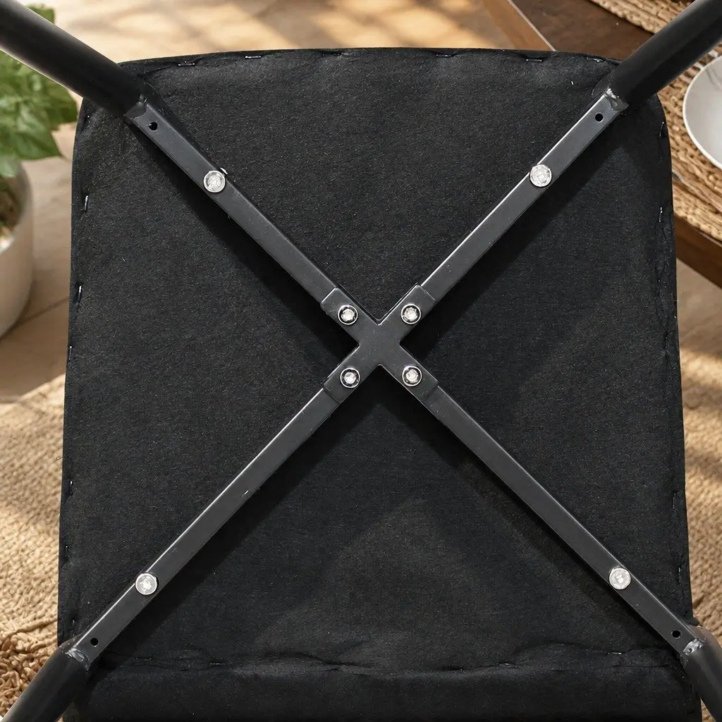 Dining Chairs 4 Piece Padded Velvet Seat Steel Frame High Density Foam Comfort