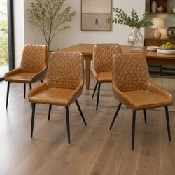 Enhance Your Dining Space with Four Stylish Chairs