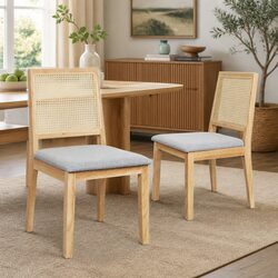 Enhance Your Dining Space with Rattan Weave Chairs Set of 2