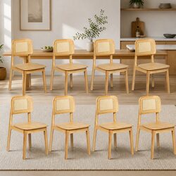 Enhance Your Space with Natural Rattan Weave Dining Chairs