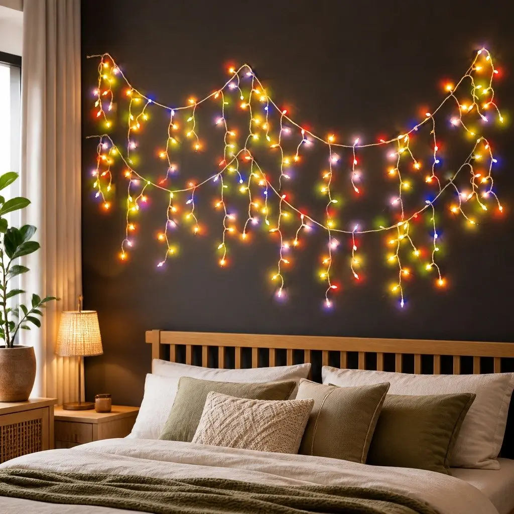 Curtain String Lights 500 LED Multi Colour Waterproof Indoor Outdoor 8 Lighting Modes