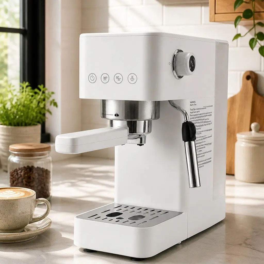 Espresso Coffee Machine 20 Bar 1350W with Milk Frother and Steam Wand for Cappuccino and Latte