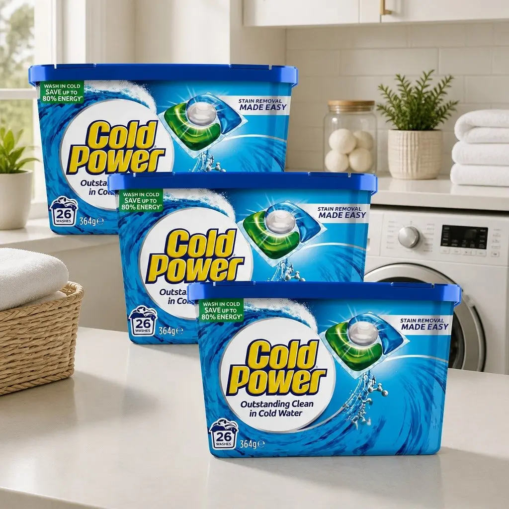 Laundry Detergent Capsules 26 Count Triple Action Stain Removal Freshness Brightness