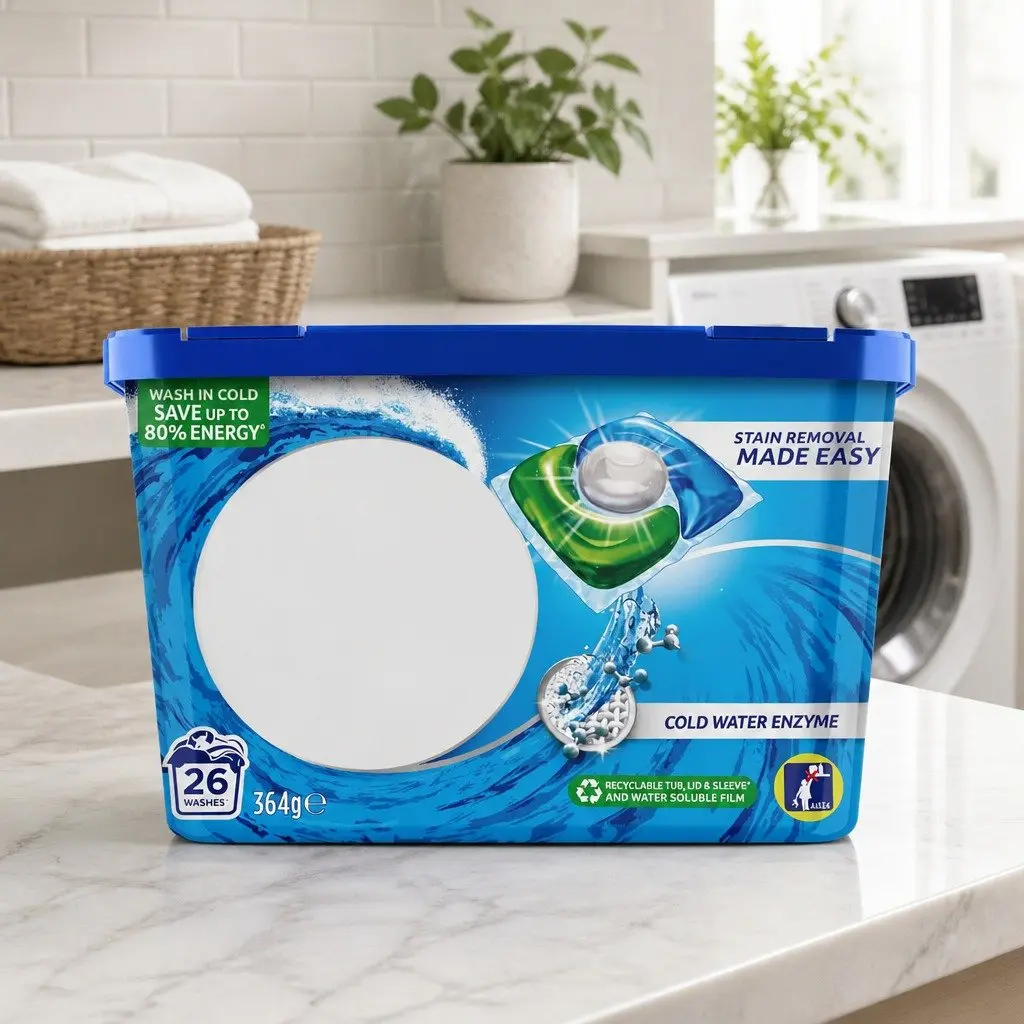 Laundry Detergent Capsules 26 Pack Powerful Stain Removal Freshness Brightness