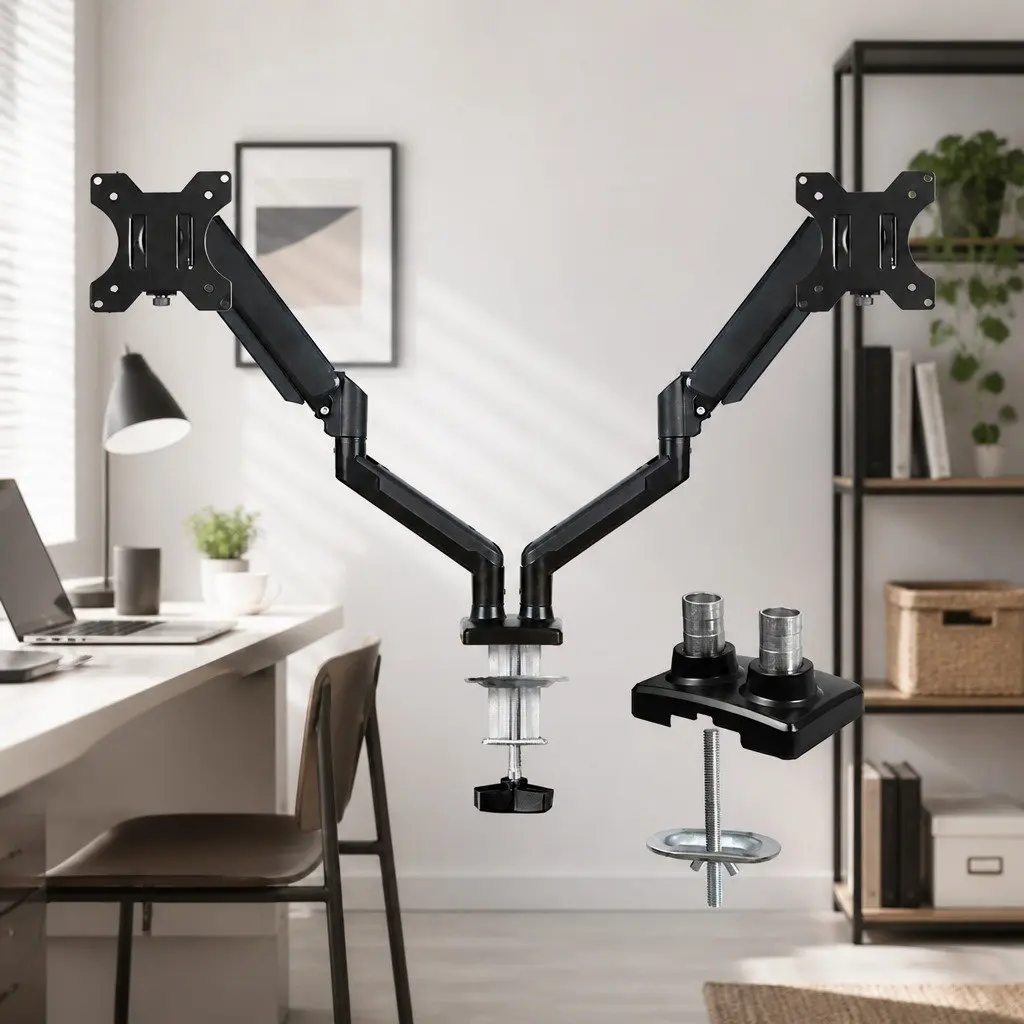 Dual Monitor Arm Stand 13"-32" Adjustable Ergonomic Display Bracket