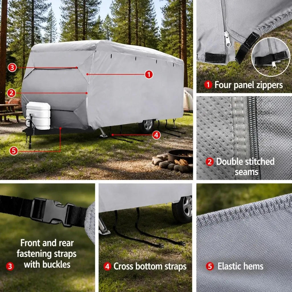 Caravan Cover 16-18ft 4 Layer Polypropylene Waterproof UV Protection