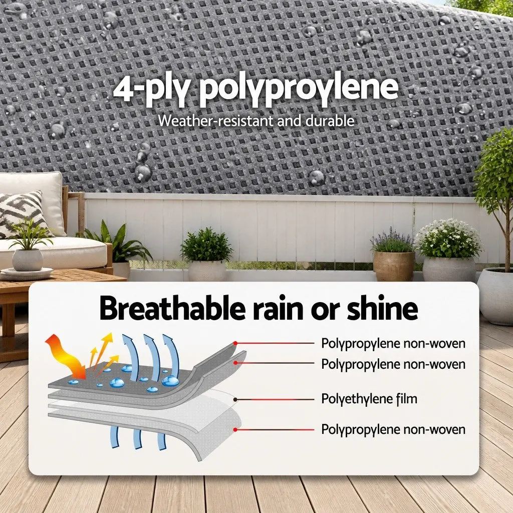 Caravan Cover Waterproof UV Protection 22-24ft 4 Layer Non-Woven Polypropylene Heavy-Duty Outdoor Use
