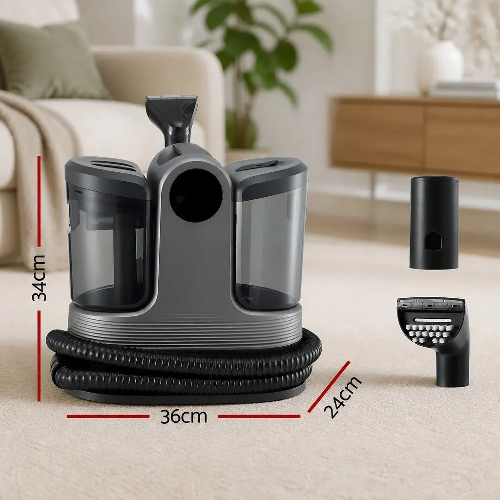 Carpet Washer Handheld Vacuum Cleaner 1700W Rapid Heating Dual Tank System