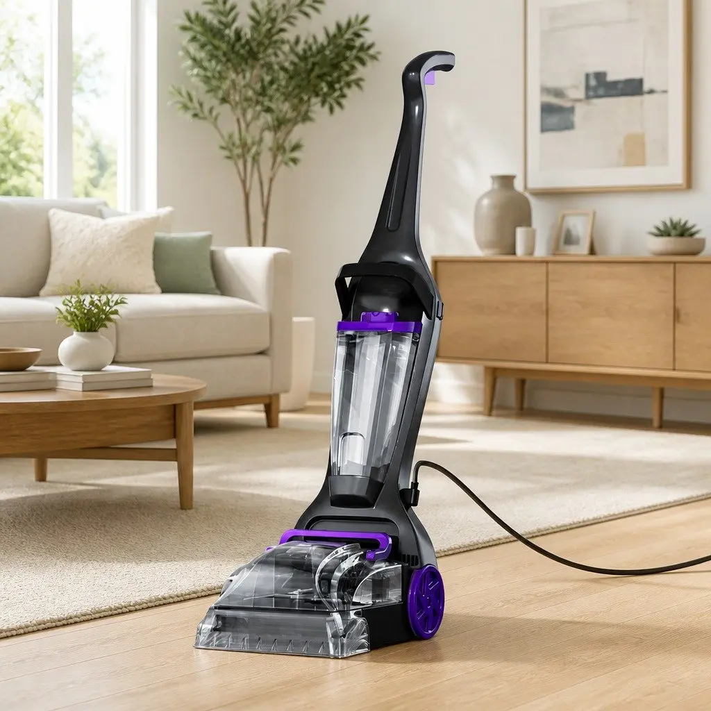 Handheld Carpet Washer Vacuum Cleaner 800W Dual-Tank System Flexible Stick Movement