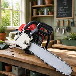 45CC Petrol Chainsaw 18" Bar E-Start Commercial Grade Pruning Cutting Tool