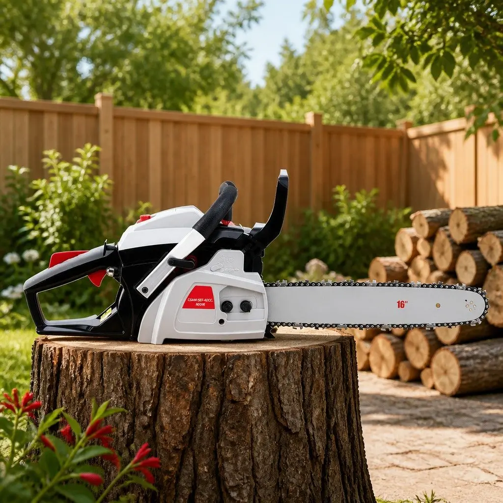 42CC Petrol Chainsaw 16 Inch Bar Lightweight Durable Steel Construction Garden Power Tool