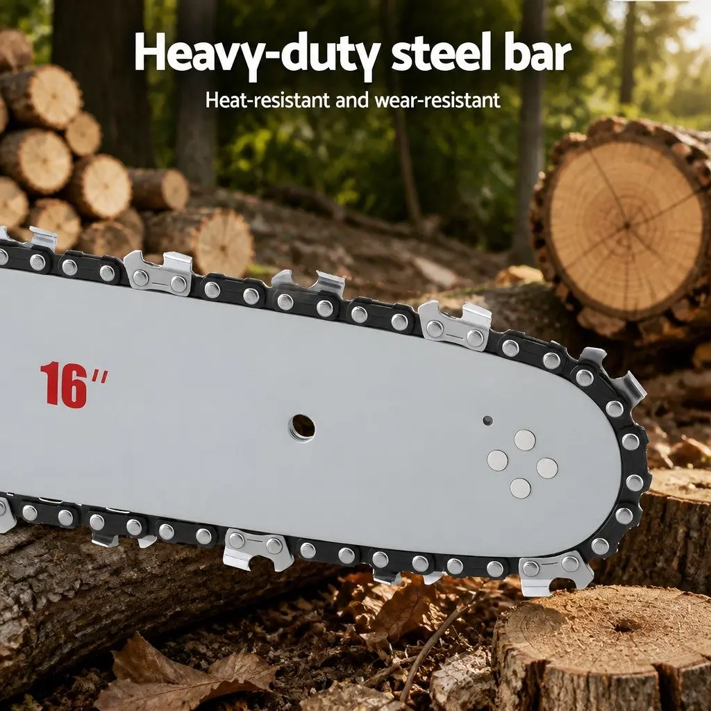 42CC Petrol Chainsaw 16 Inch Bar Lightweight Durable Steel Construction Garden Power Tool
