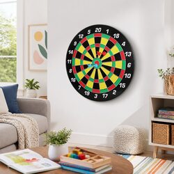 16 Inch Magnetic Dartboard Safe Darts Family Party Game Indoor Outdoor Play