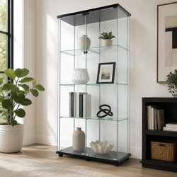 Transform Your Space with a 4-Tier Glass Display Cabinet